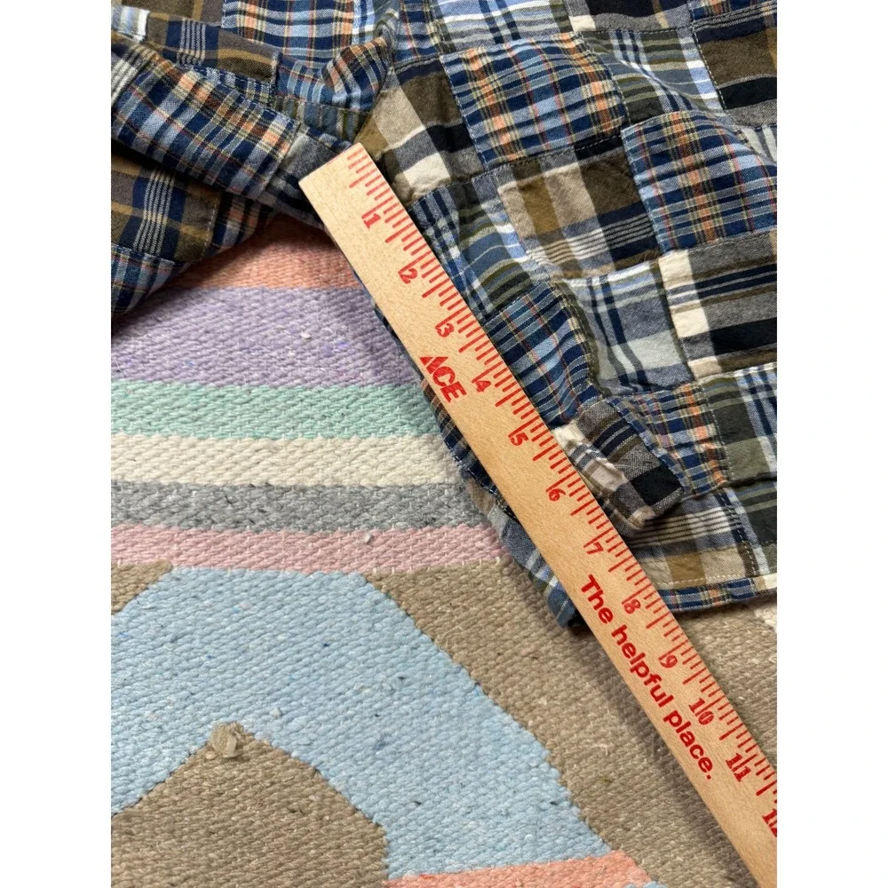 Y2K Old Navy Patchwork Madras Plaid‎ Shorts Men's 40 100% Cotton Preppy